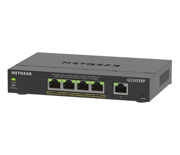 Netgear 5p GS305EP (5x10/100/1000Mbit, 4xPoE+) - 676501 - zdjęcie